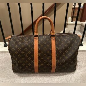 Authentic Louis Vuitton Keepall 45, Brown Monogram Travel Bag, Great Condition